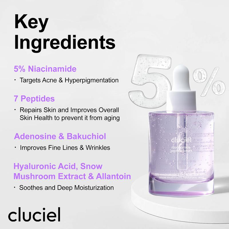 Revitalize Your Skin with CLUCIEL Niacinamide Peptide Serum - 50ml of Radiant Glow and Youthful Firmness