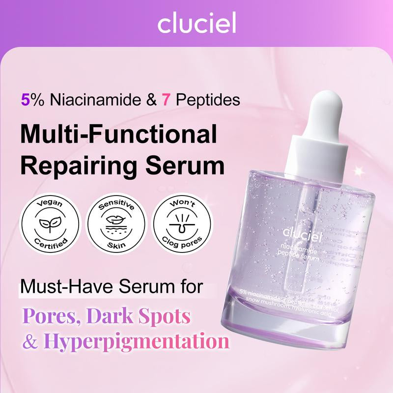 Revitalize Your Skin with CLUCIEL Niacinamide Peptide Serum - 50ml of Radiant Glow and Youthful Firmness